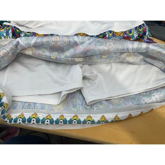 Lucky In Love Skort Medium Velour Multicolor Athletic Tennis Golf Pockets Preppy - Picture 6 of 8